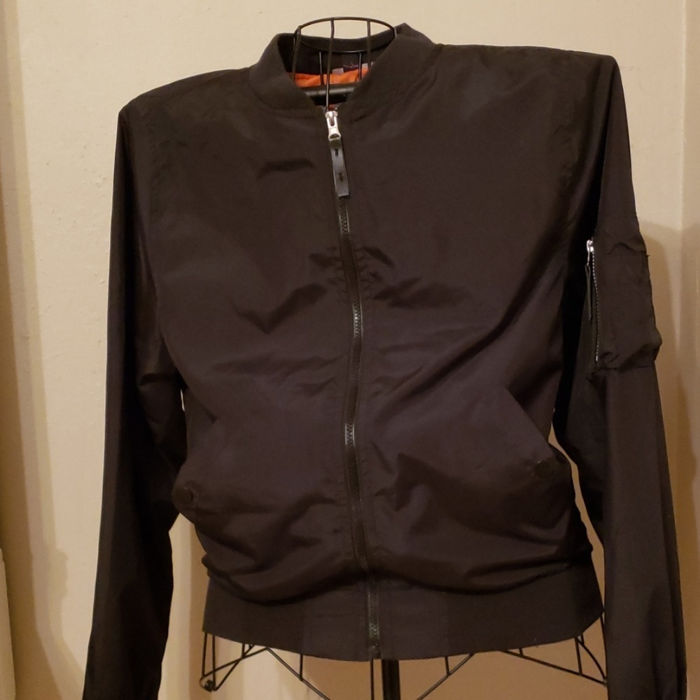 Ring of Fire Black and Orange Flight Jacket
